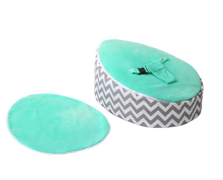 Aavi - Chevron Retreat Baby Bean Bag with the cover