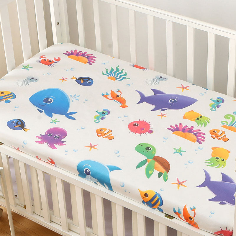 Ocean Organic Fitted Cot Sheet