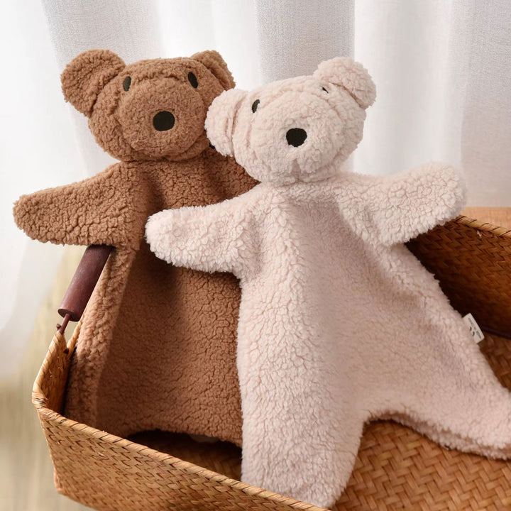 Plush Bear Baby Comforter - Brown front