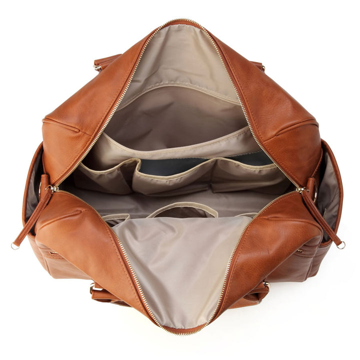 Adele All in One Carry All Nappy Bag Tan - Inside Empty