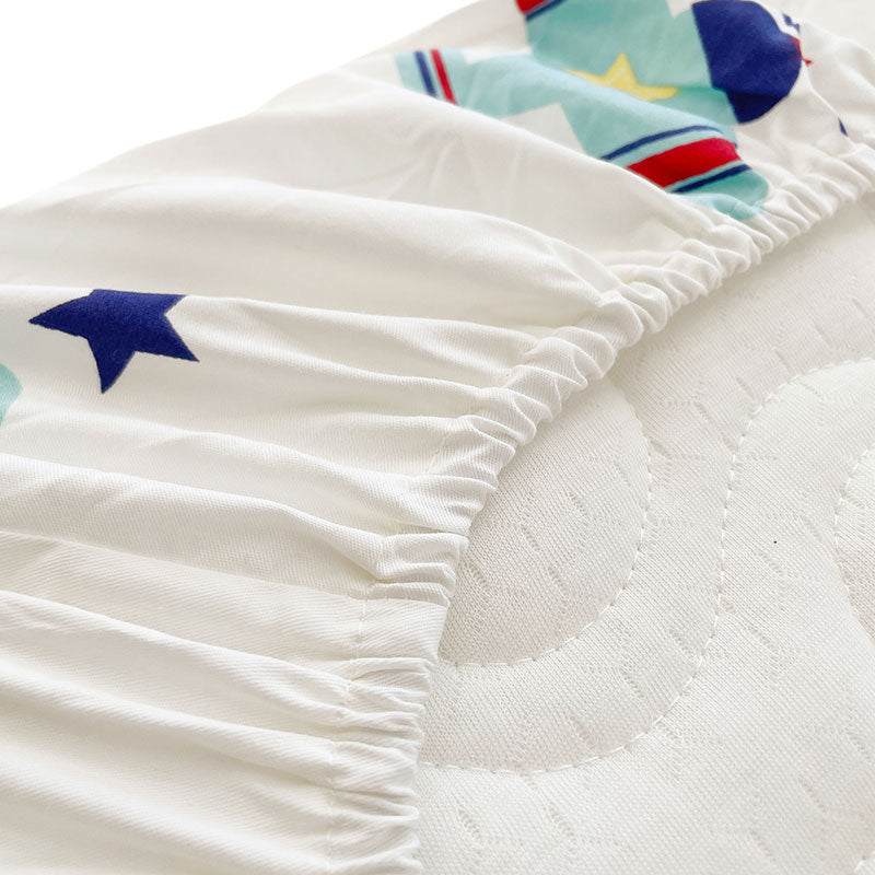 Airplanes Fitted Cot Sheet Backside