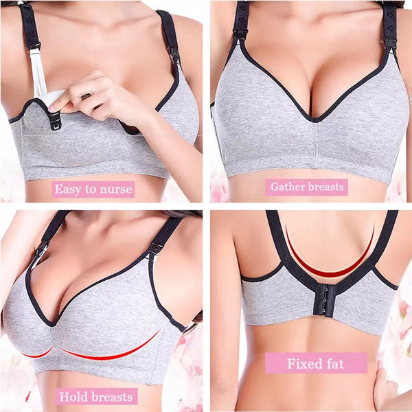 Twin Pack - Anna Maternity Bra Grey and Navy