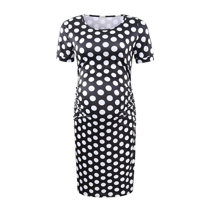 Ariah Polka Dot Maternity Dress Front