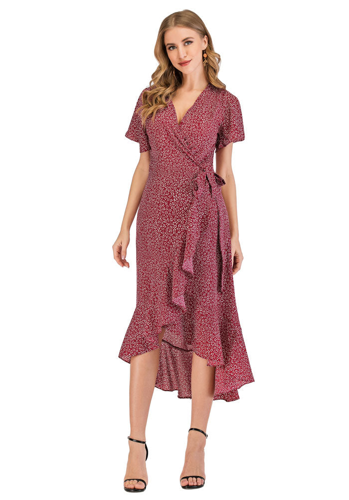 Ava Rose Maternity Wrap Dress front