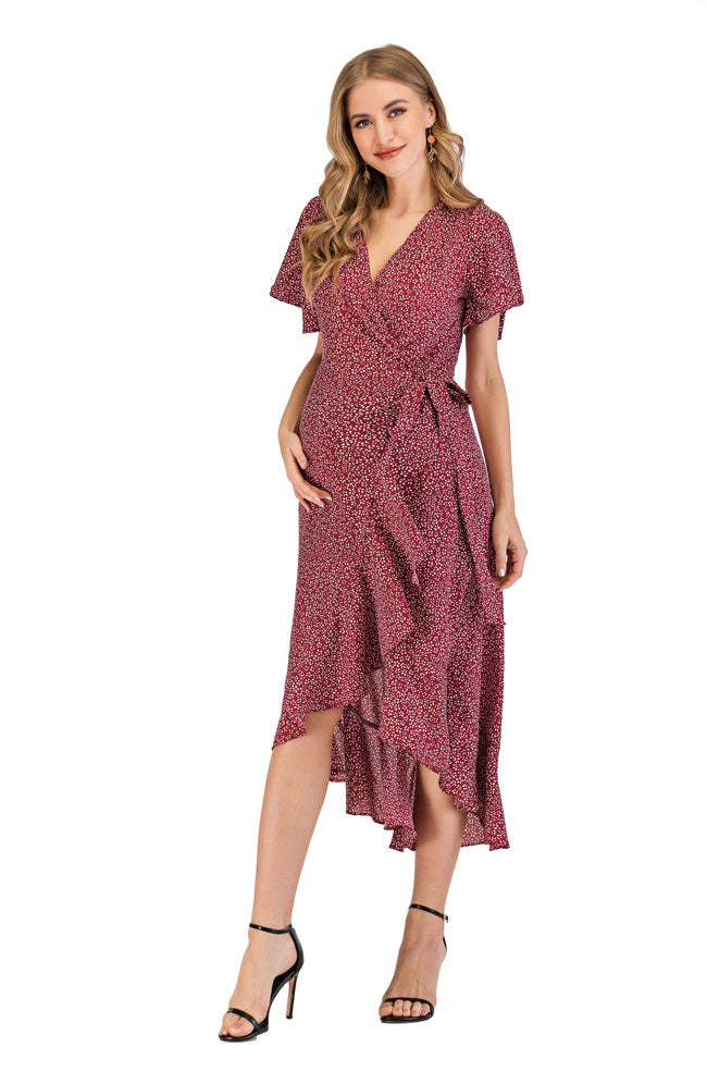 Ava Rose Maternity Wrap Dress front 2