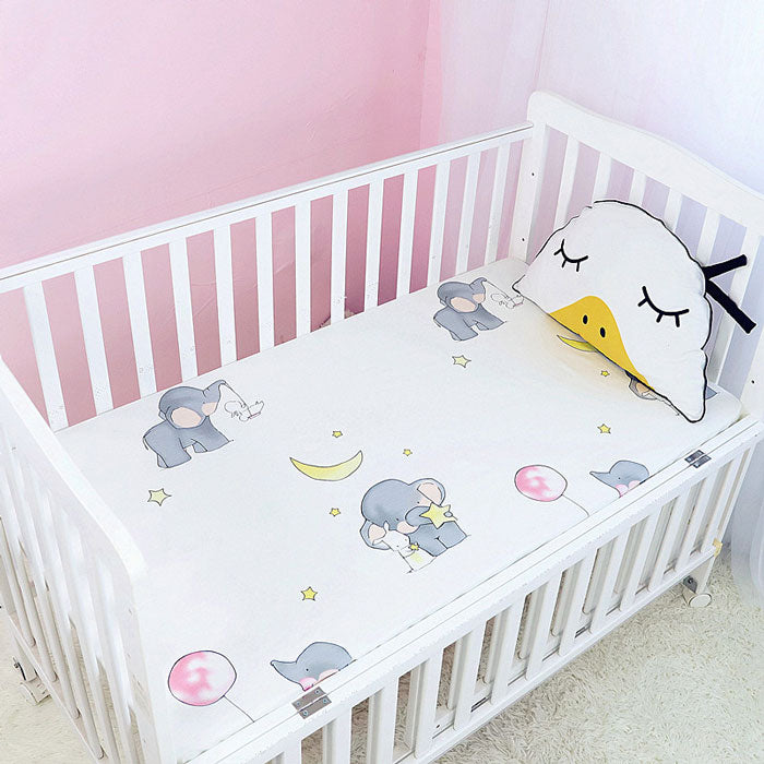 Baby Elephant Fitted Nursery Cot Sheet Online – Nappy Bag Store