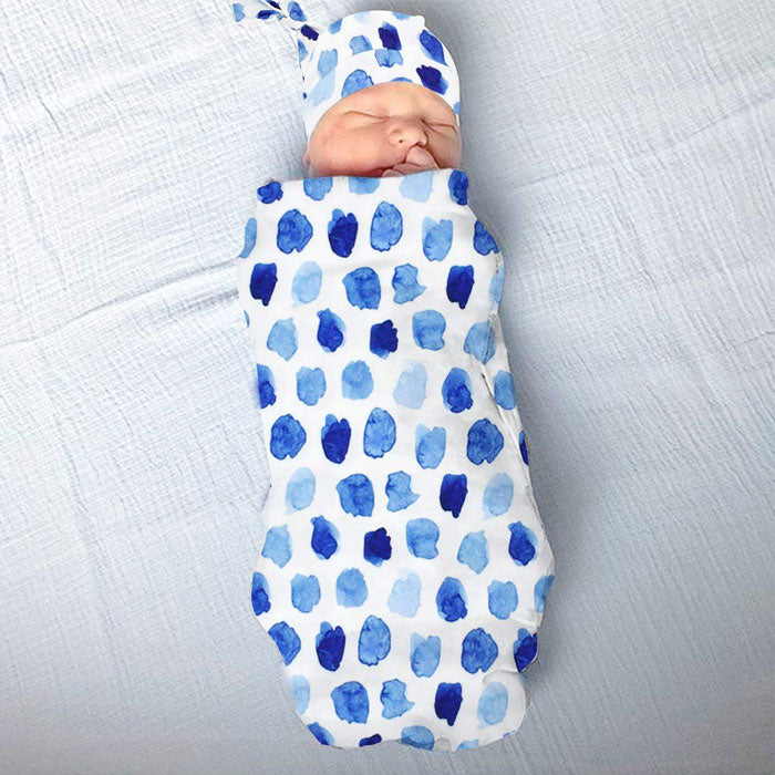 Blue Dots Baby Swaddle Sack