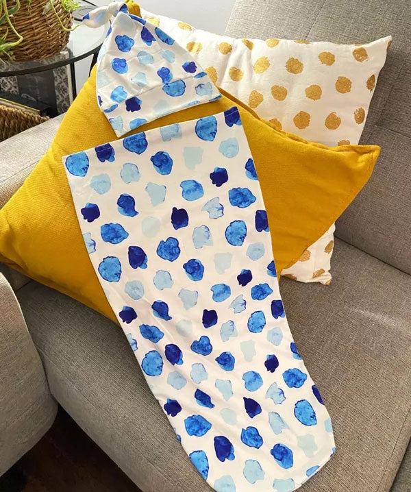 Blue Dots Baby Swaddle Sack customer image 1