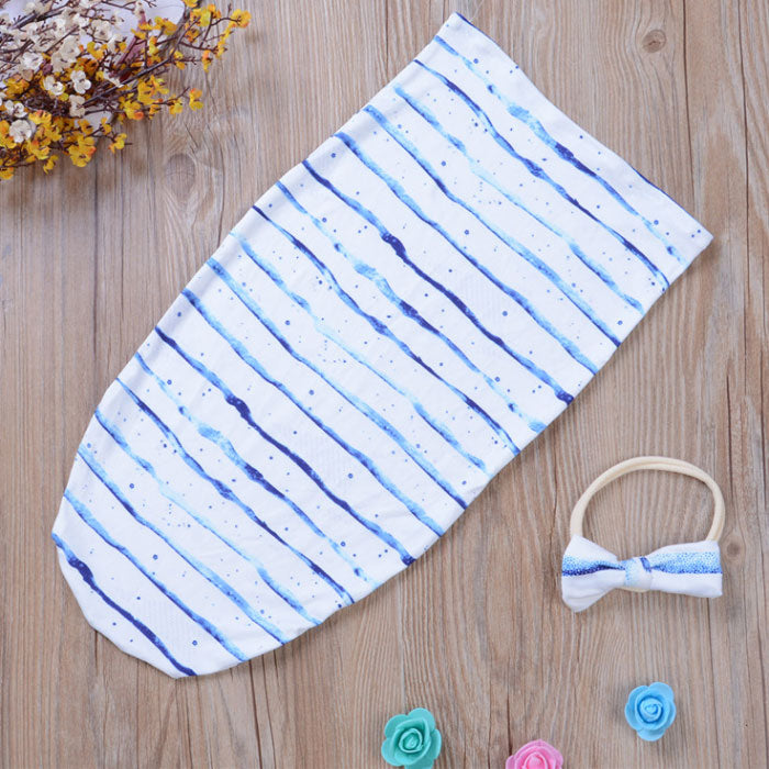 Blue Stripes Baby Swaddle Sack