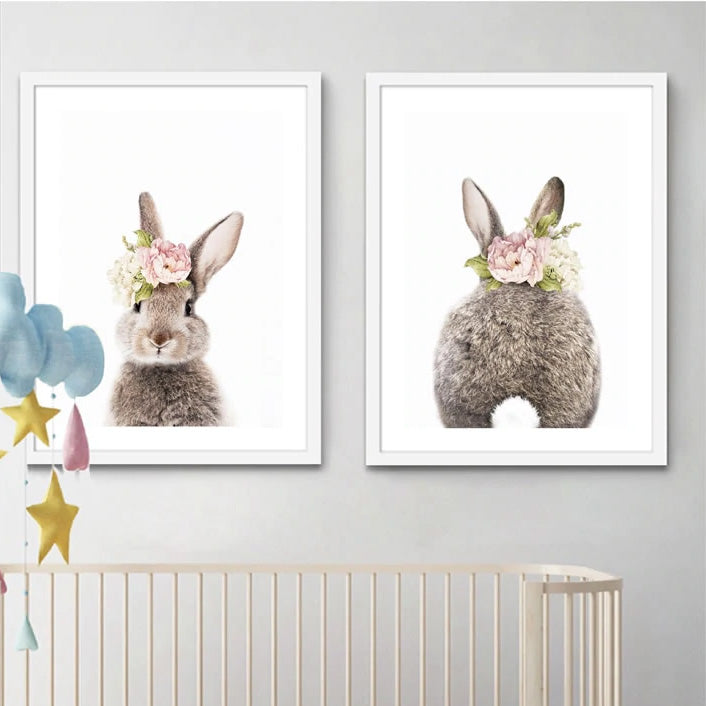 Bunny Nursery Canvas Wall Art Online Australia – Nappy Bag Store