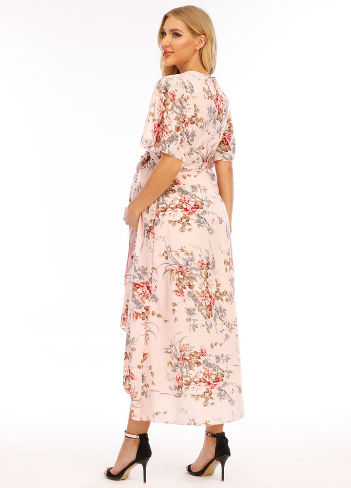 Chloe Maternity & Pregnancy Wrap Dress Backside