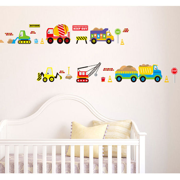 Construction Vehicles Kids Wall Sticker 1