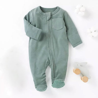 Eden-Long-Sleeve-Two-Way-Zip-Romper-Organic-Cotton-With-Pocket---Sage