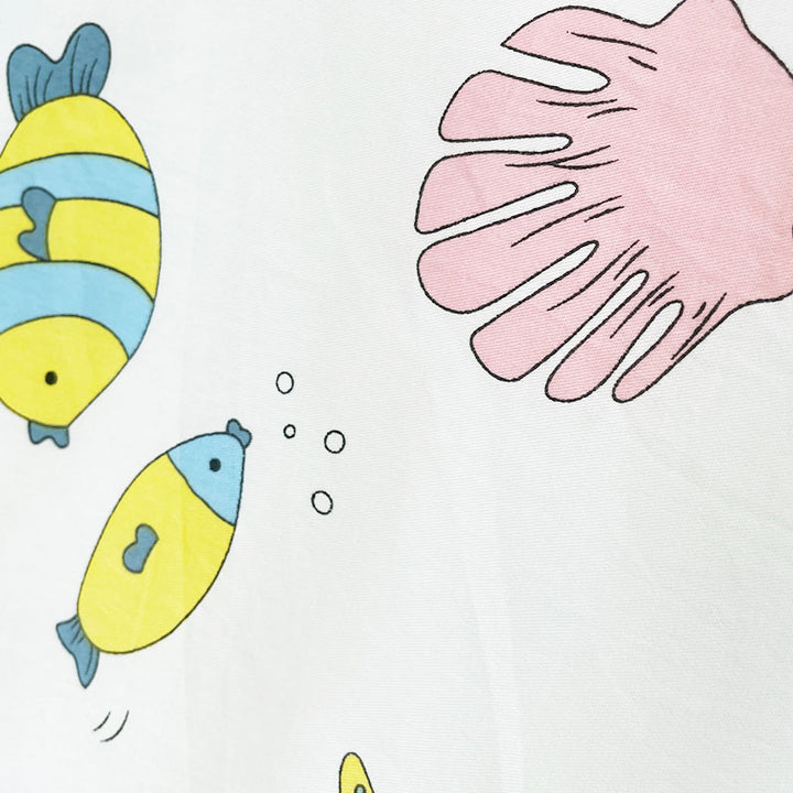 Fishes Fitted Cot Sheet Closeup