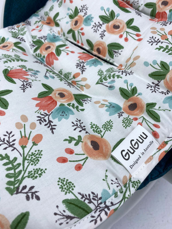 Floral Reversible Pram Liner closeup