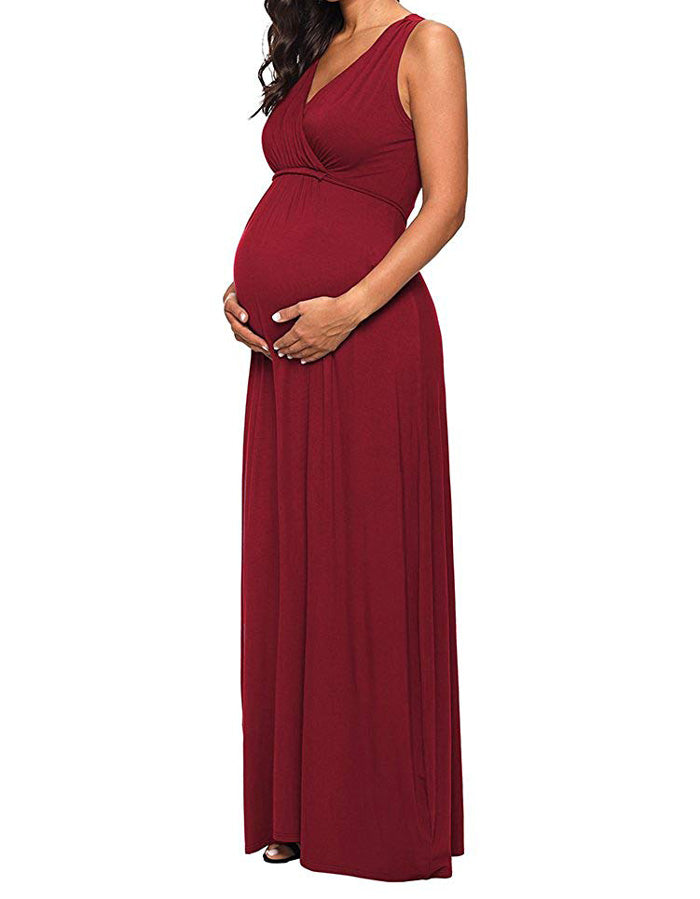 Florence - Maroon Maternity Gown Dress