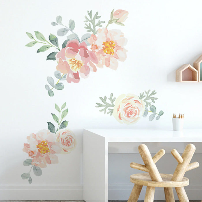 Flowers & Leaves Baby Nursery Wall Sticker in playroom