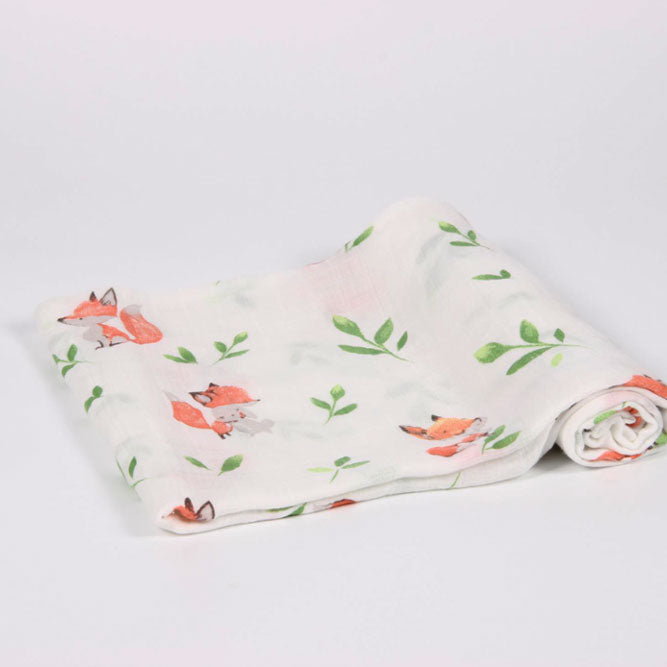 Fox Baby Swaddle Wrap Fold 1