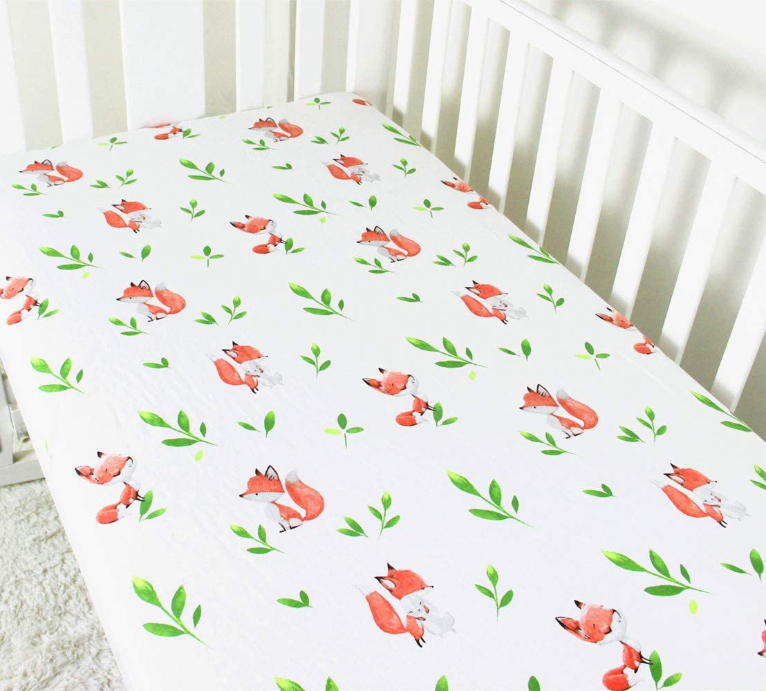 Fox fitted cot sheet front 2