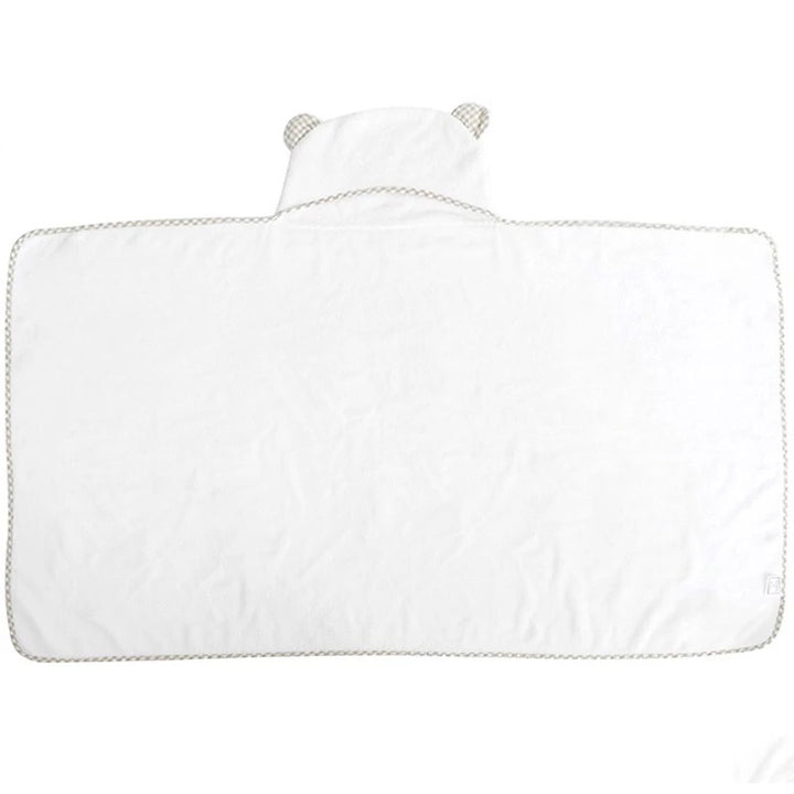 Gingham Ears Baby Hooded Bath Towel plain