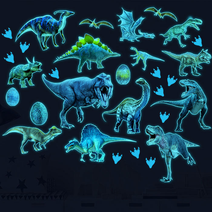 Glow in Dark Dinosaur Baby Nursery Wall Sticker - Glow Effect 2