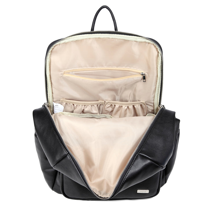 Harper Black Nappy Bag Backpack Inside Empty