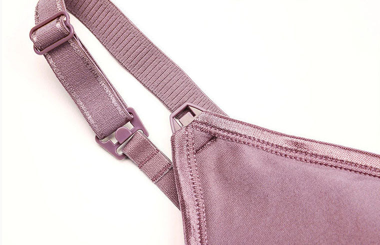 Hazel Purple Maternity & Nursing Bra Side Adjustable Clip