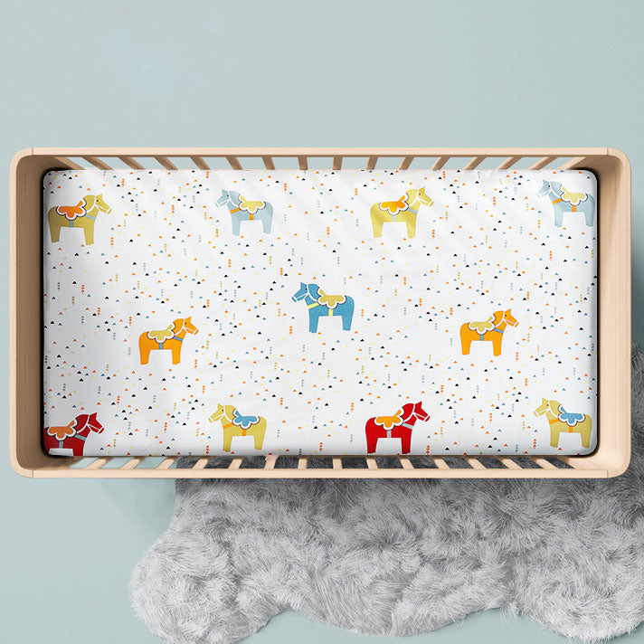 Horse Fitted Cot Sheet