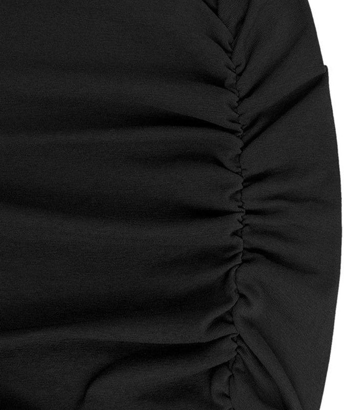 Kaya Black Three Quarter Sleeves Maternity Dress