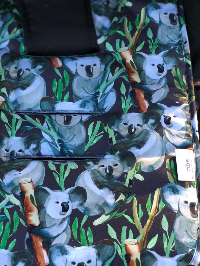 Koala Reversible Pram Liner close up