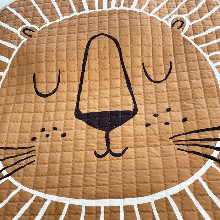 Lion Baby Round Play mat - 150 cm Diameter Front Closeup