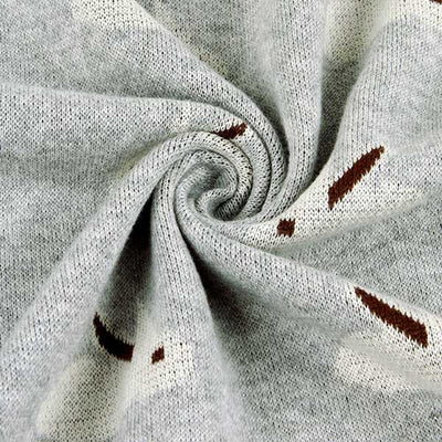 Little Bunny Grey Baby Blanket fabric