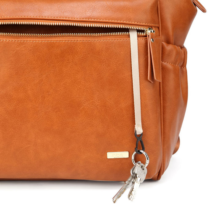 Melbourne Carry All Vegan Leather Nappy Bag Backpack Key Fob