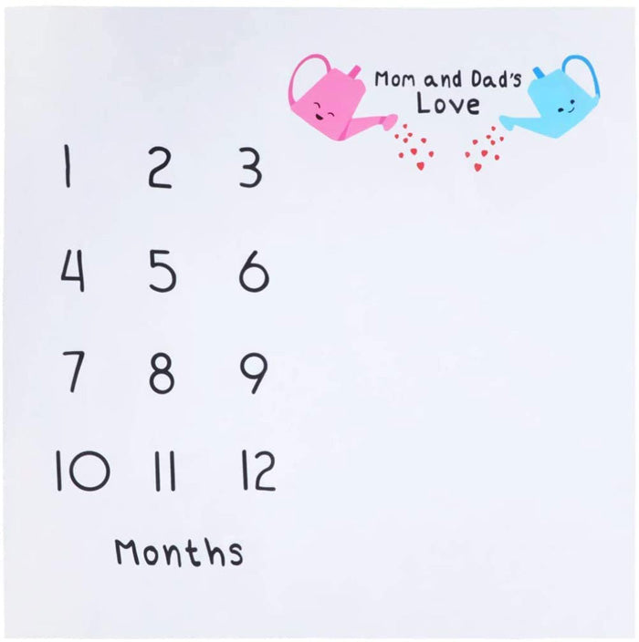 Mom & Dad's Love Baby Milestone Blanket