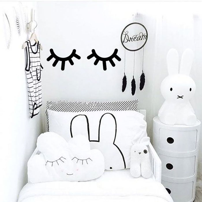 Nordic Style Eyelash baby nursery Wall Sticker