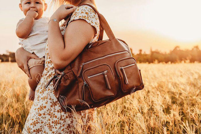 OiOi Faux Leather Carry All Nappy Bag