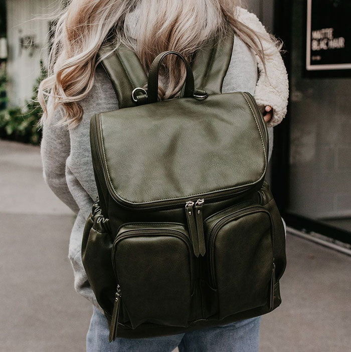 OiOi Faux Leather Nappy Bag Backpack Online Australia