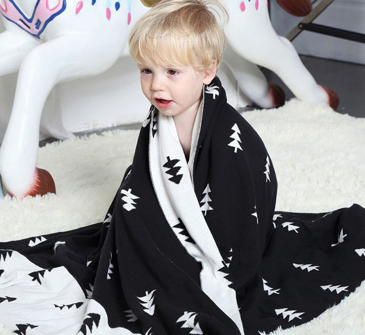 Pine Tree Reversible Baby Blanket