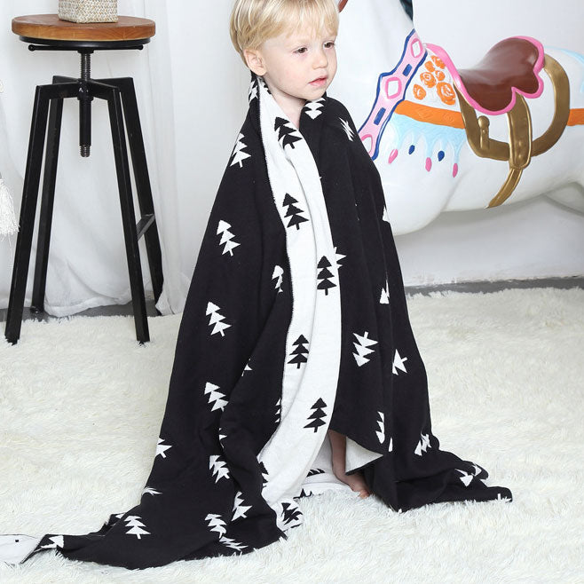 Pine Tree Reversible Baby Blanket