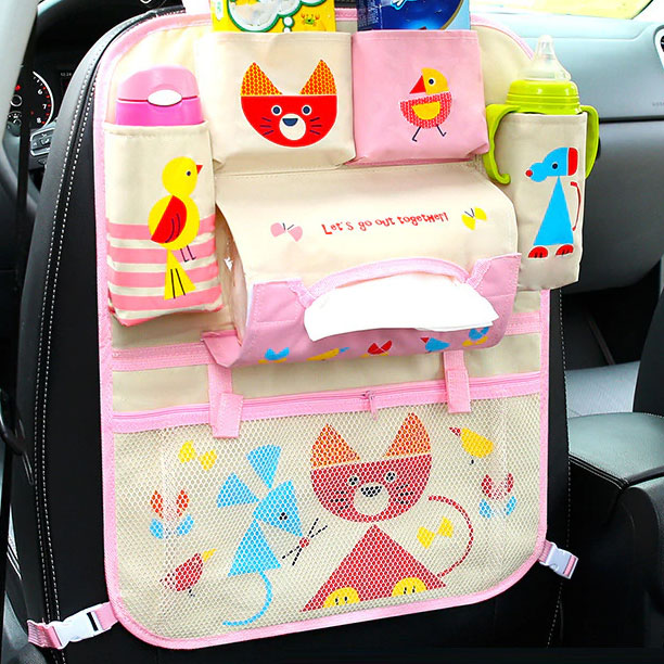 Pink Car Back Seat Organiser