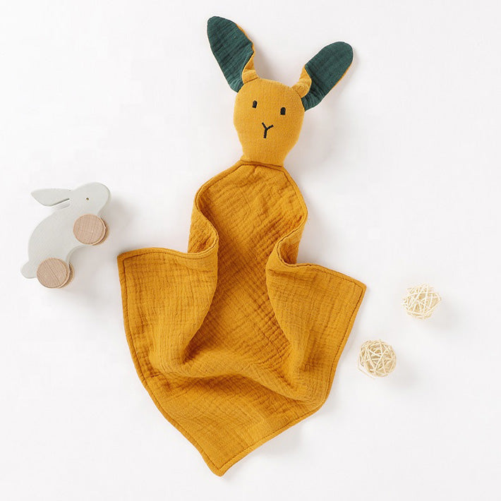 Rabbit Baby Comforter, Lovey & Security Blanket  - Mustard Color
