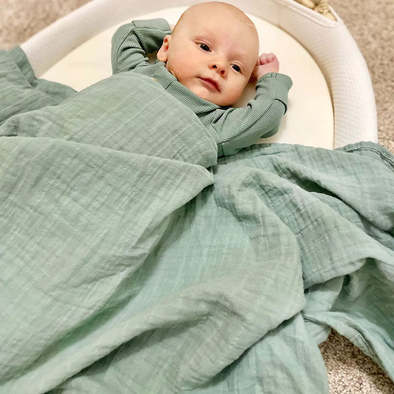River Sage Green Newborn Bamboo Baby Swaddle Wrap Sale Australia