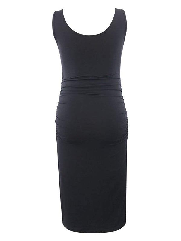 Serene - Black Sleeveless Maternity Dress