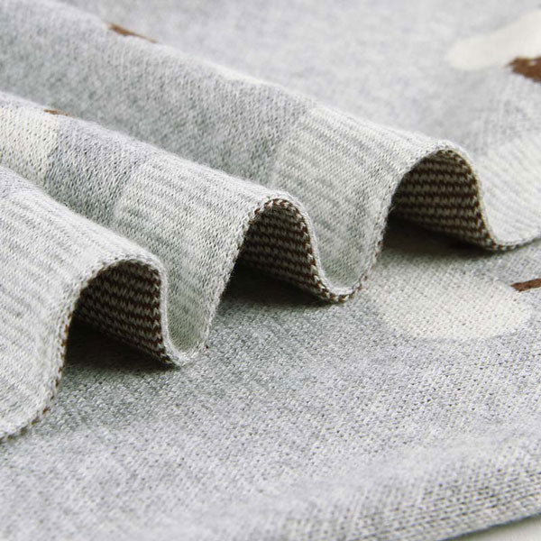 Sheep Grey Baby Blanket Side