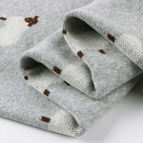 Sheep Grey Baby Blanket Side 2
