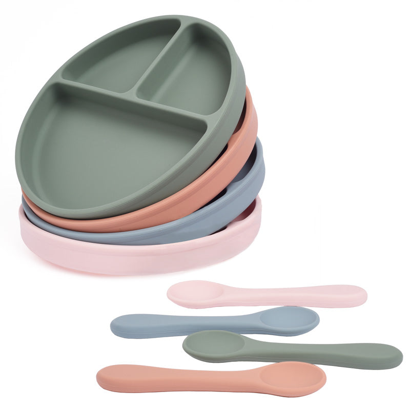 Silicone Suction Feeding Plates For Babies, Toddlers Kids