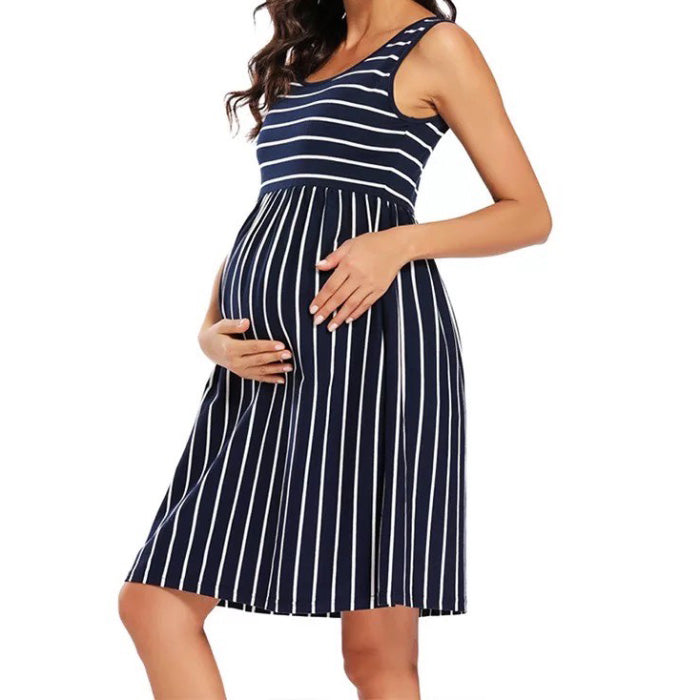 Sophia Stripes Maternity Dress