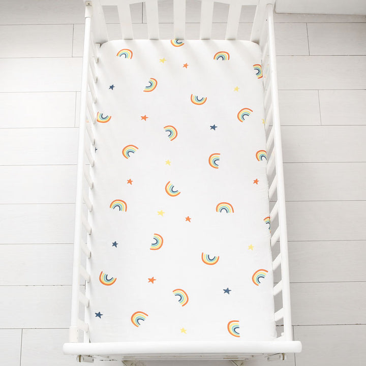Stars & Rainbow Fitted Cot Sheet