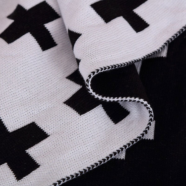 Swiss Cross Baby Blanket Backside