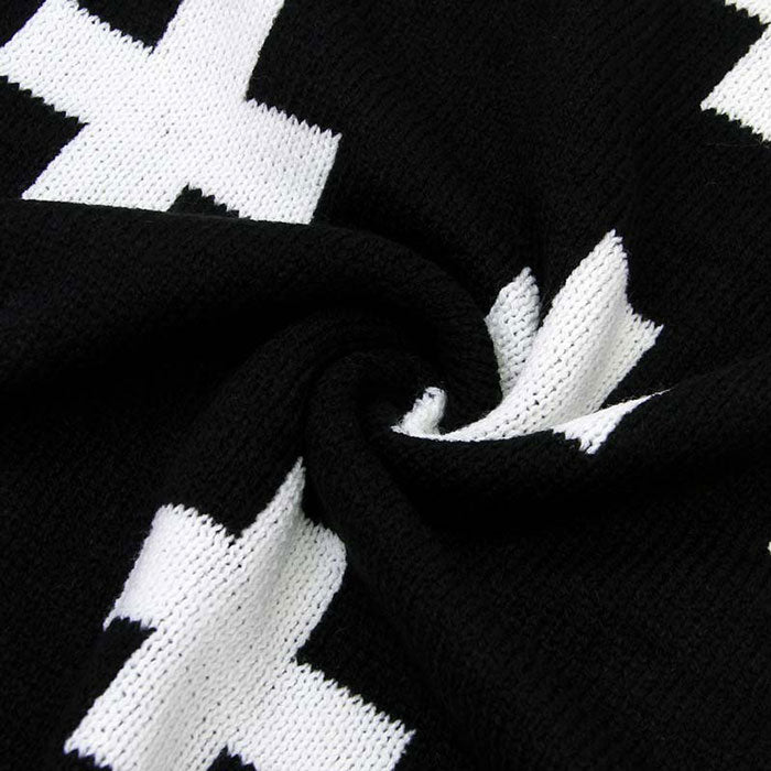 Swiss Cross Baby Blanket Closeup 2